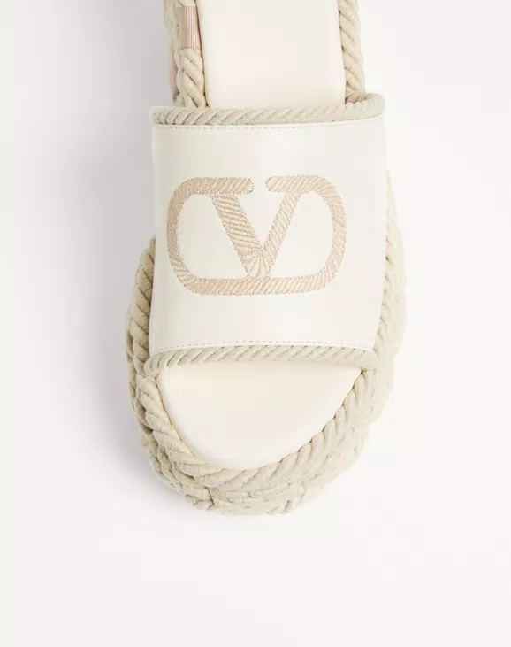 Valentino Vlogo Torchon Wedge Slide In Nappa 100Mm - Image 3